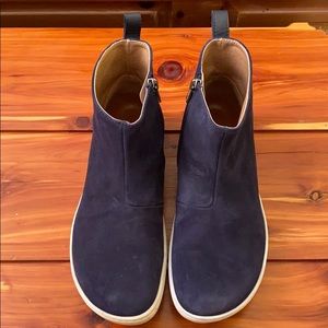 Birkenstock navy suede boots, size 38